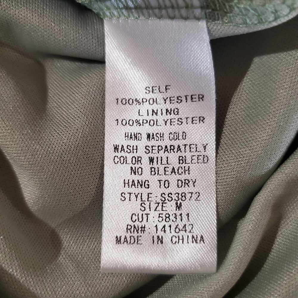 She + Sky NWT Polka Dot Smocked Ruffle Tie Strap Romper M Sage Green Cottage - Picture 6 of 10